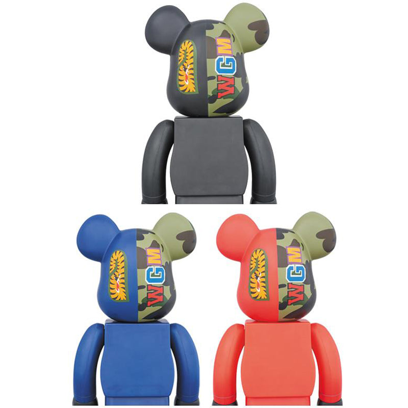 BAPE Shark Camo Bearbrick 400% set
