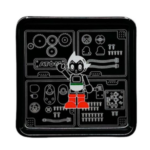 Astro Boy Homeware Collection | Square Plate "Mechanism" in Black