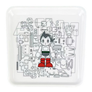 Astro Boy Homeware Collection | Square Plate "Mechanism" in White