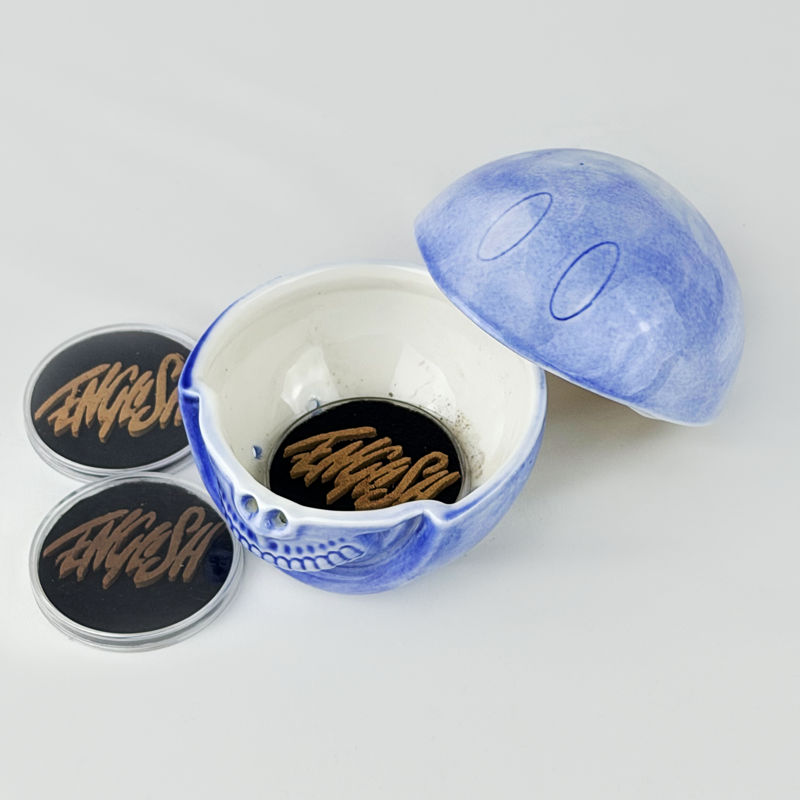 Ron English Grin Ceramic Incense Chamber - Blue – TOYQUBE.COM