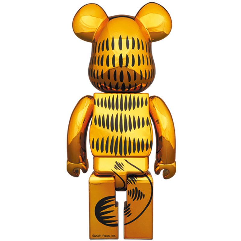 BE@RBRICK GARFIELD GOLD CHROME Ver. 100％ & 400％