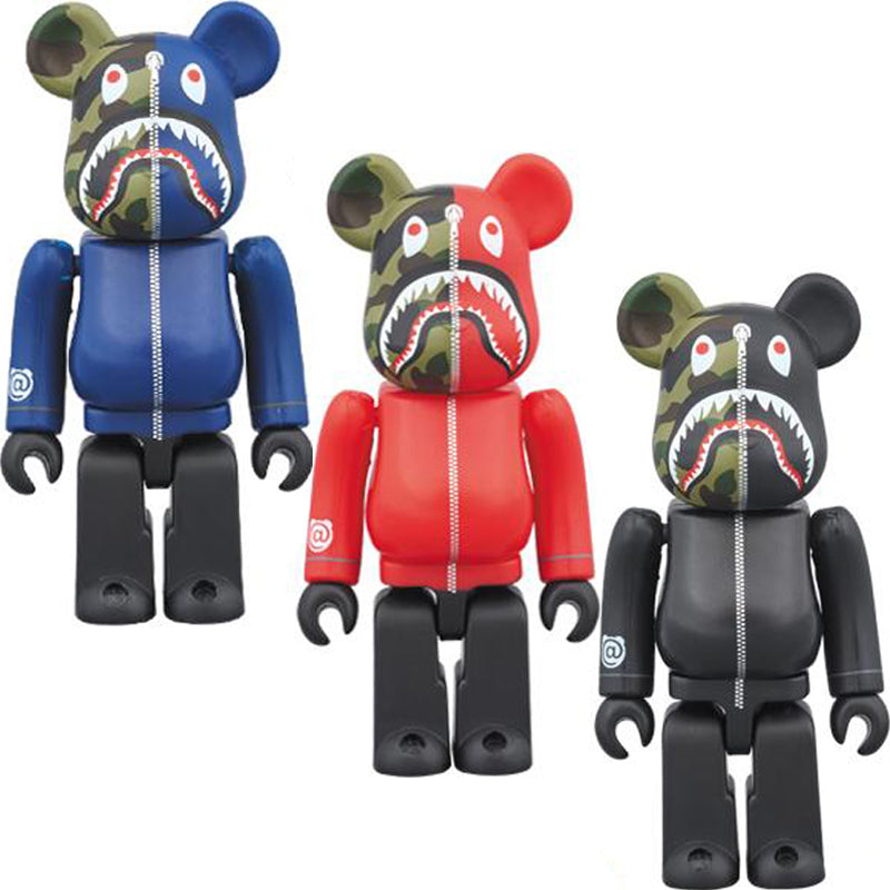 BAPE Shark Camo Bearbrick 400% set