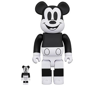 BE@RBRICK MICKEY MOUSE (B&W 2020 Ver.) 100％ & 400％ set