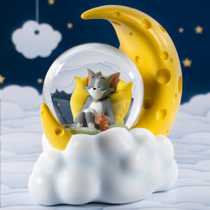 Tom and Jerry Cheese Moon Snow Globe