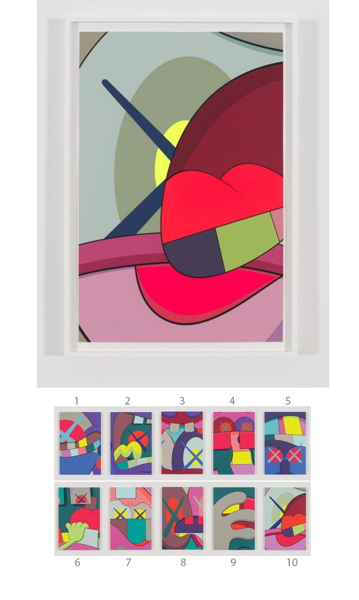 ED100　KAWS シルクスクリーン＋アートブック KAWSの750点限定】直筆サイン入り、シルクスクリーンプリントと